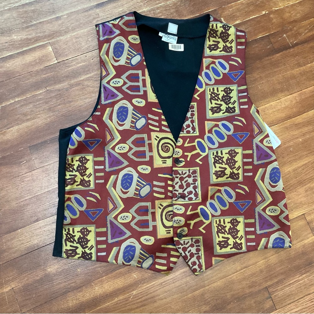 Men’s vintage XL funky retro vest accents groovy